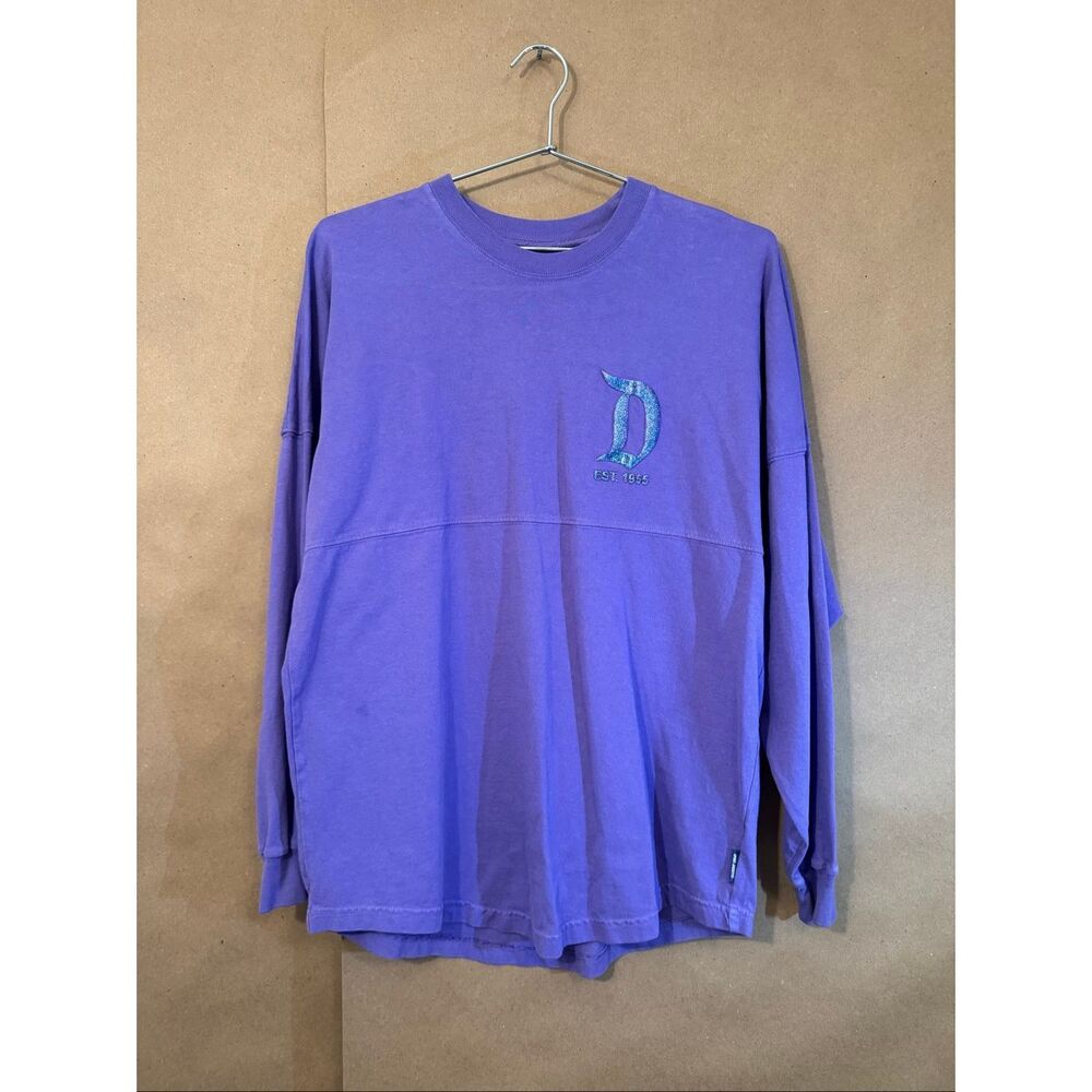 Disneyland Opalescent Spirit Jersey in purple with glitter puff-ink lettering *n